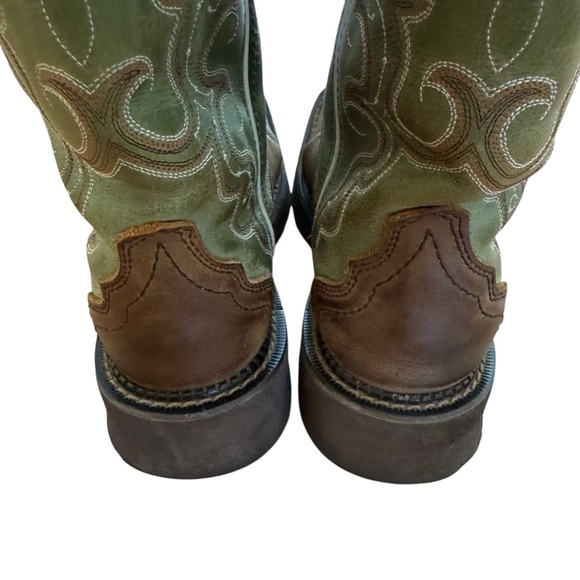 Justin RAYA 12" Western Boots Leather Cowboy Cowgirl Rodeo Country size 6.5 - Picture 6 of 10